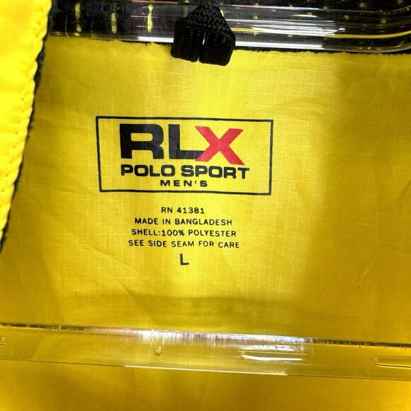 RLX Ralph Lauren Polo Sport Windbreaker Jacket Mens Large Yellow Full Zip Golf - Picture 3 of 6